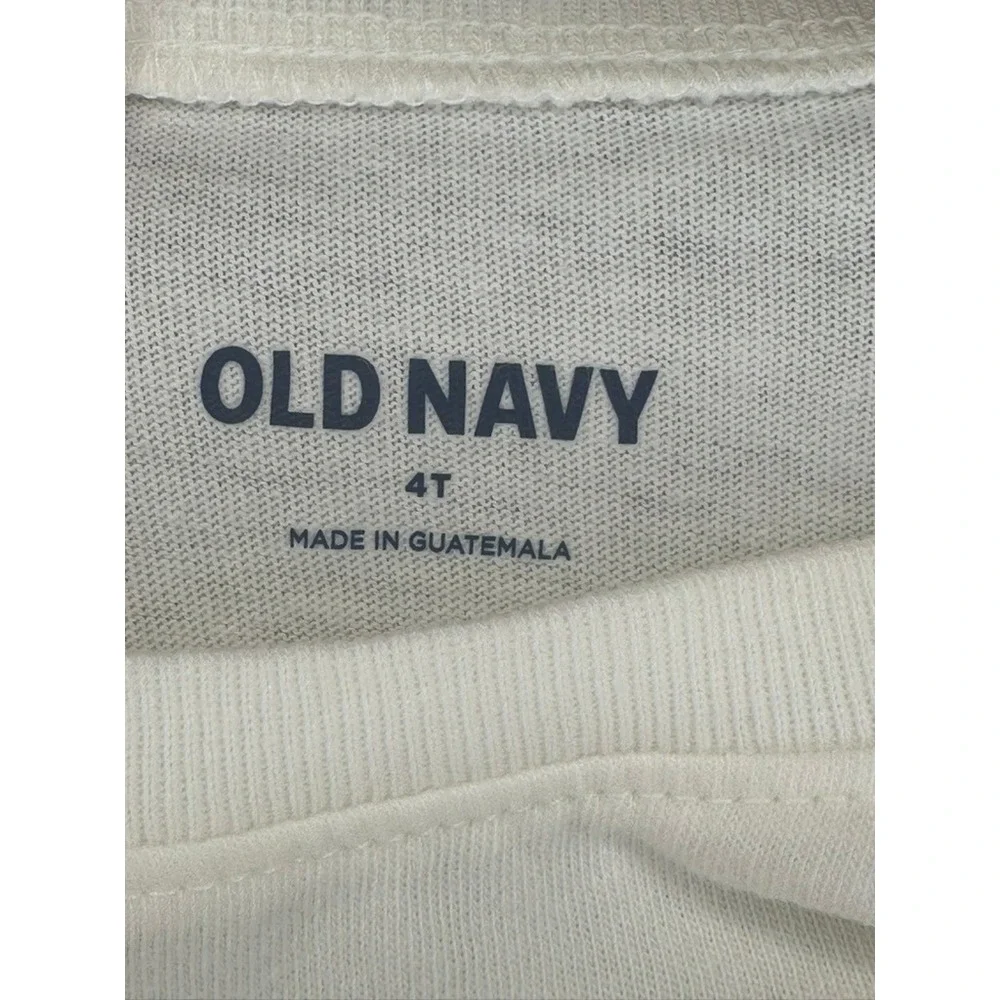 Kids Boys Old Navy White Dinosaur Graphic T-Shirt Size‎ 4T NWT